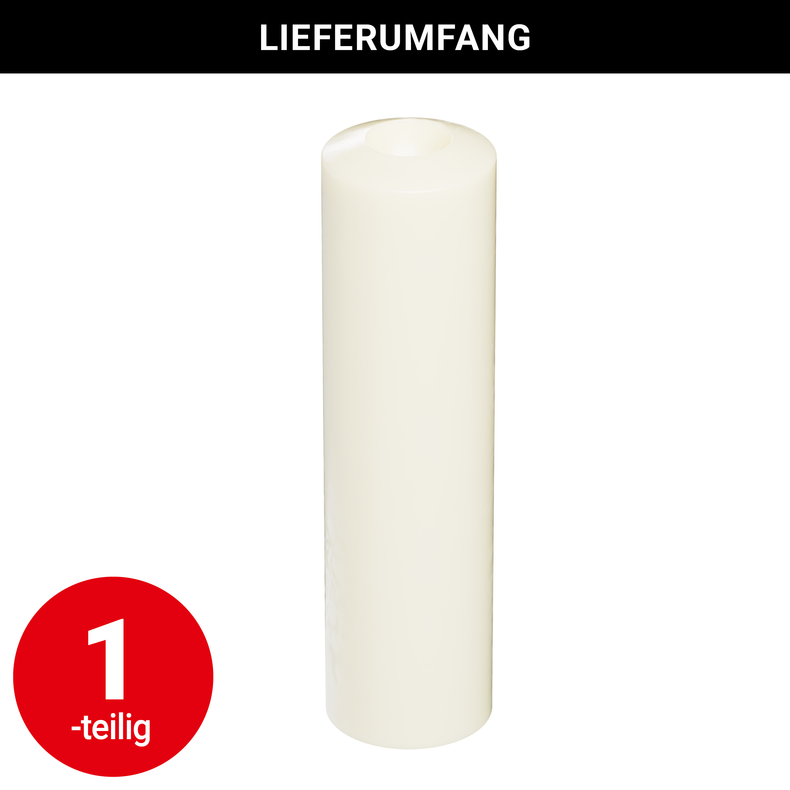 Kerze Tempus - creme - Ø12cm H 45cm