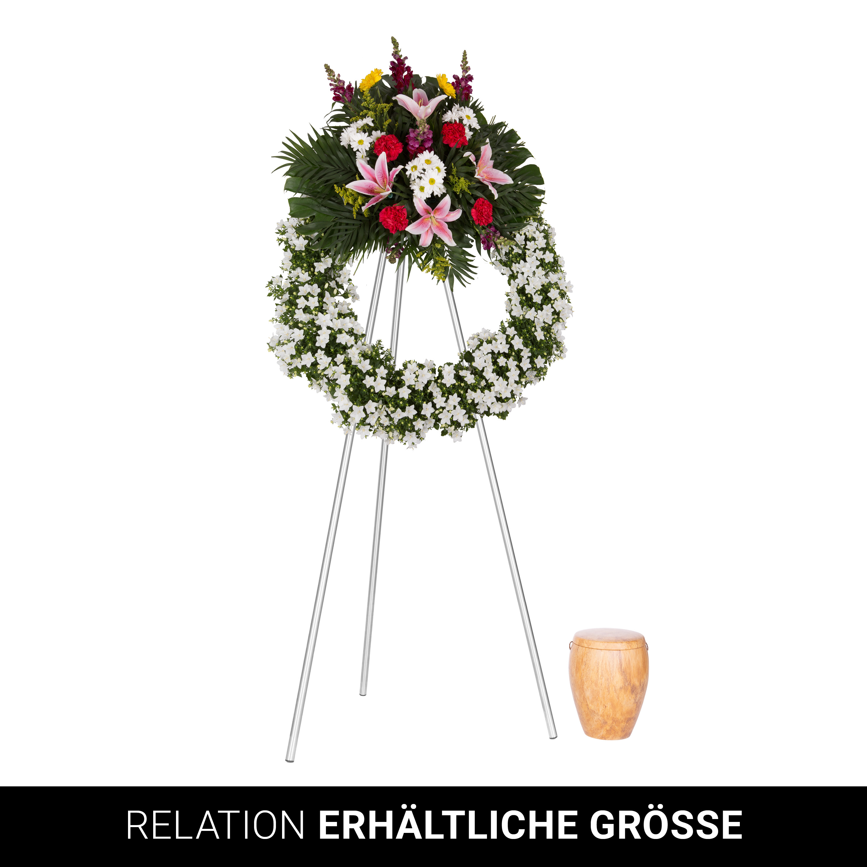 Kranzständer aus Edelstahl - 140cm