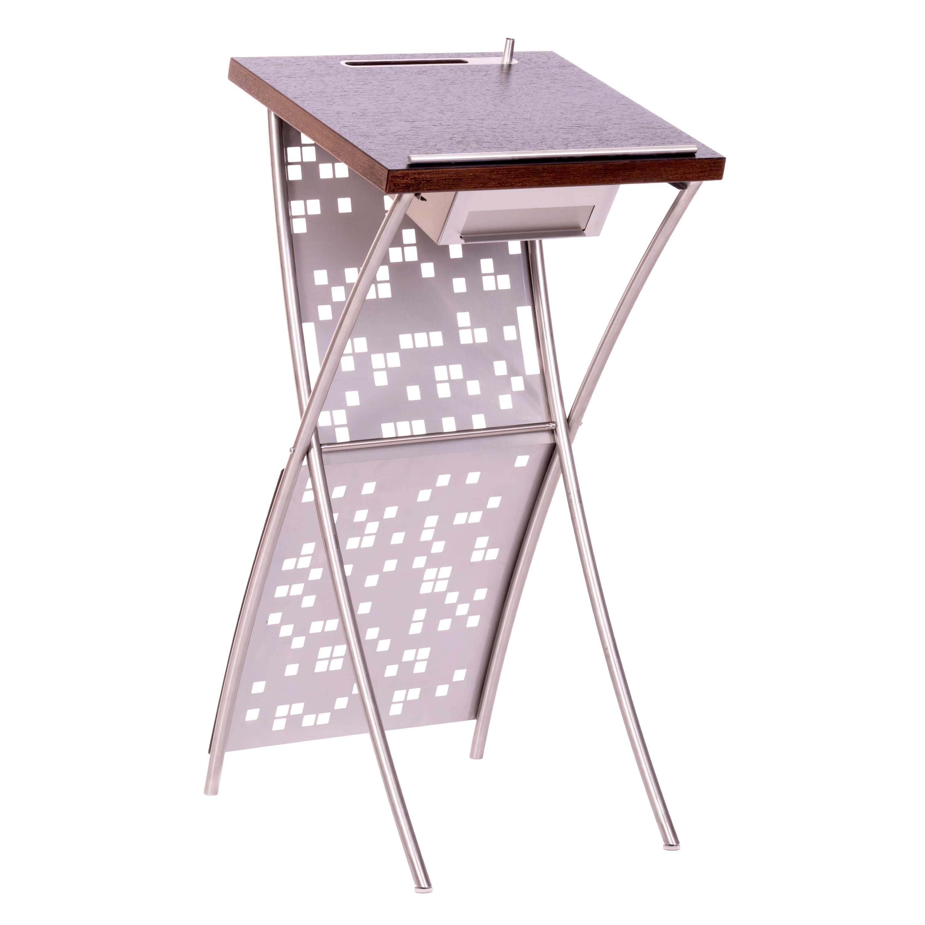 Kondolenzpult  Wenge mit Stifthalter und Trauerkartenschlitz - Motiv Pixel