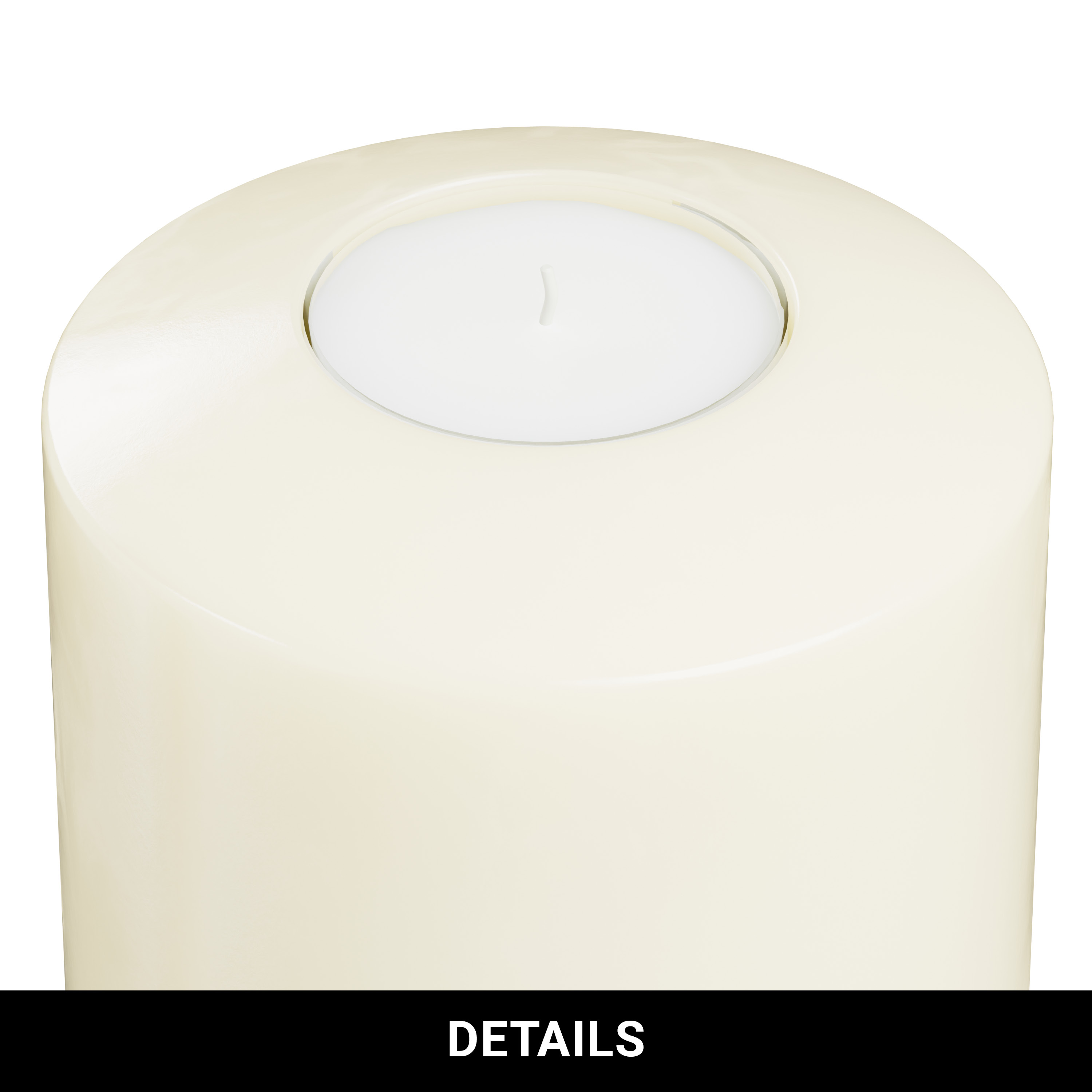 Kerze Tempus - creme - Ø12cm H 45cm