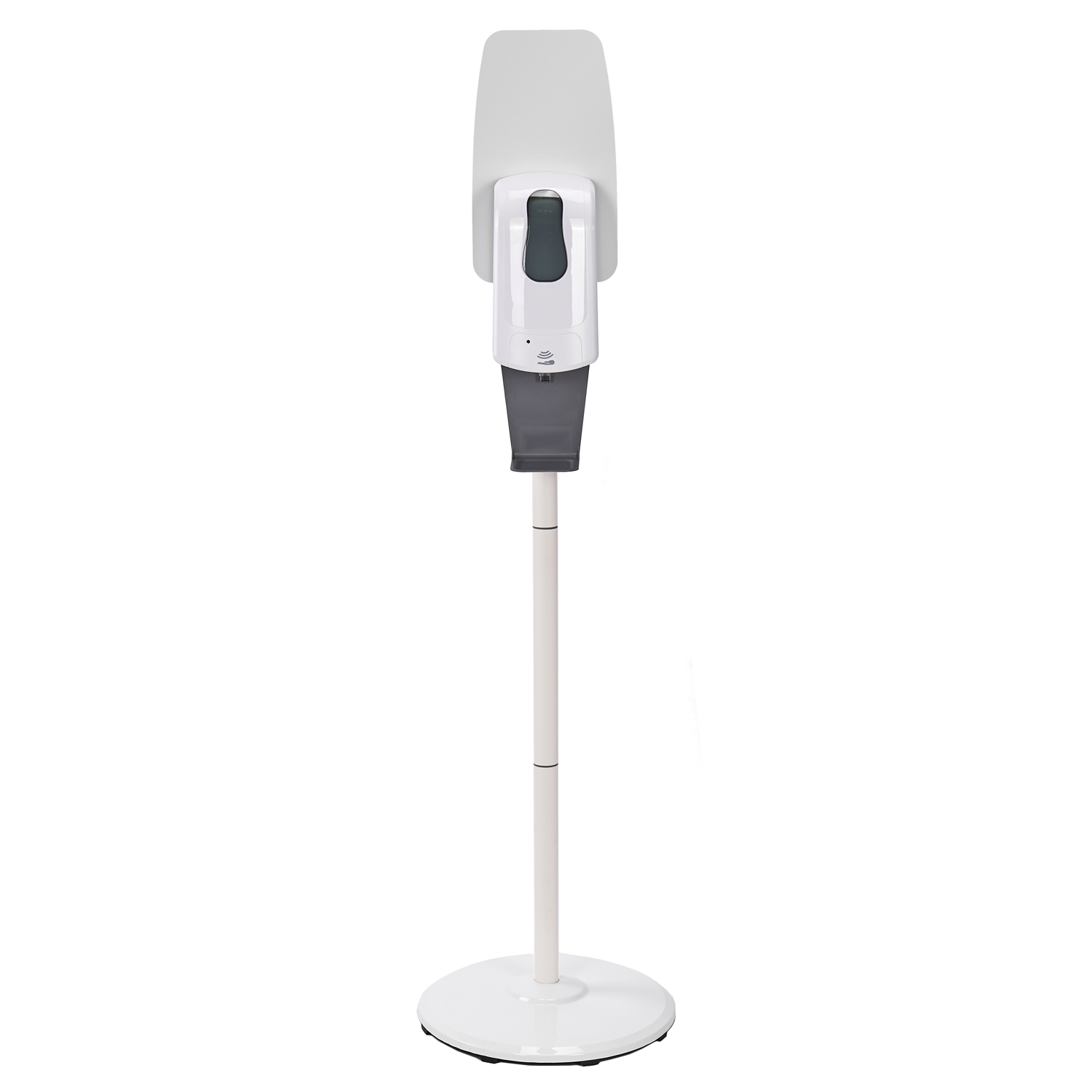 Desinfektionssäule mit Sensor in Weiß