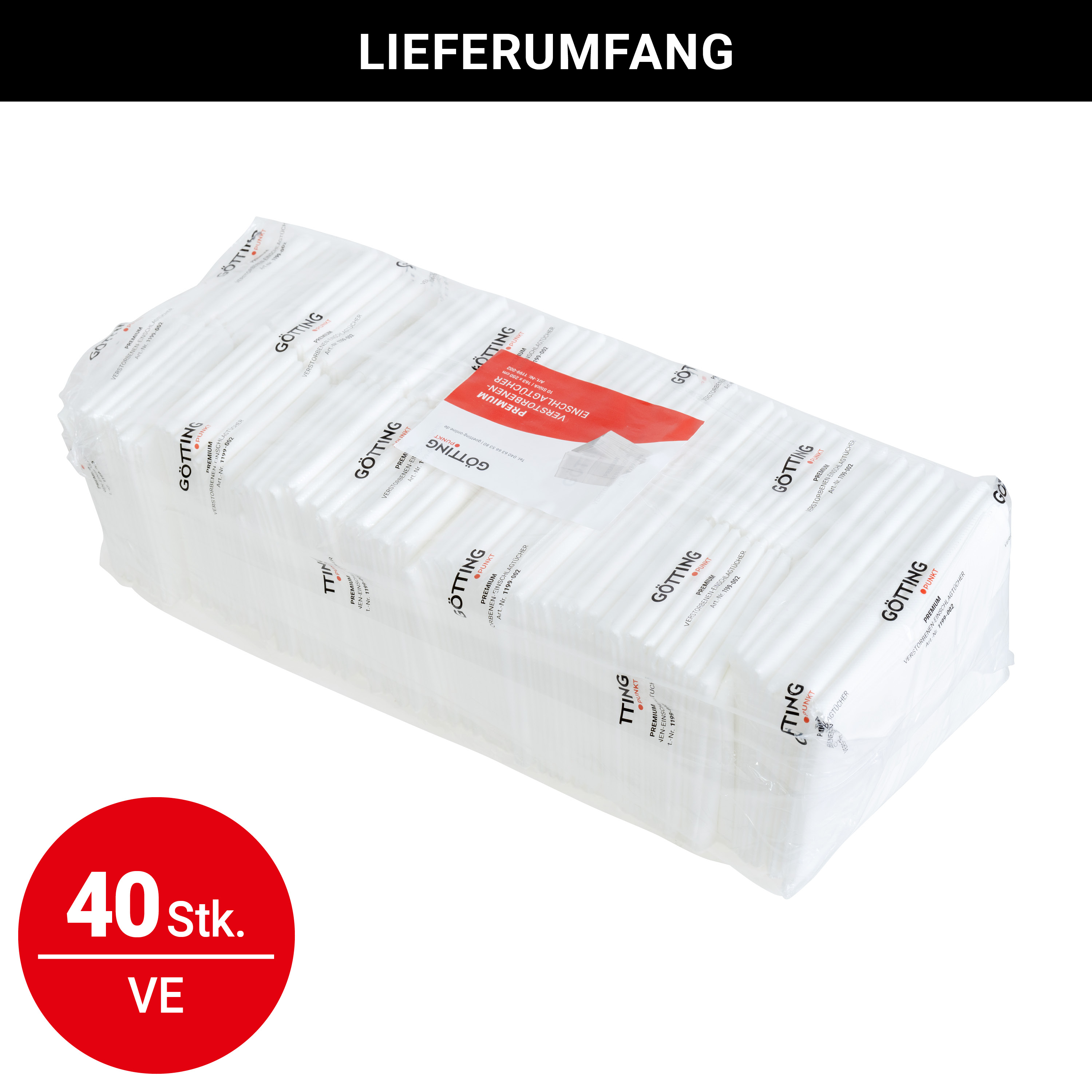 Verstorbenen-Einschlagtücher Premium - saugstark - 40 Stk.