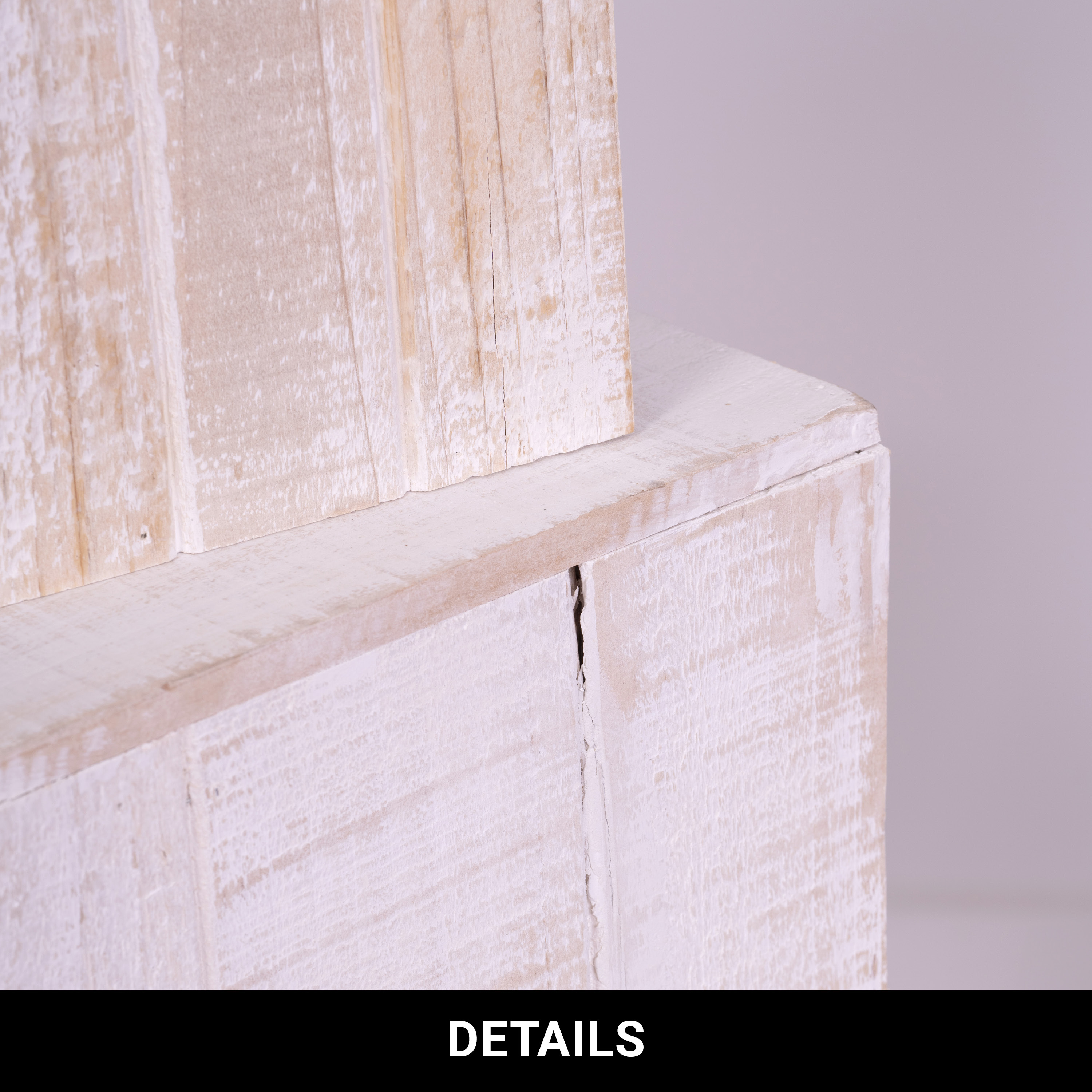 Dekosäule „Shabby Nature Holz"- weiss - 3er Set