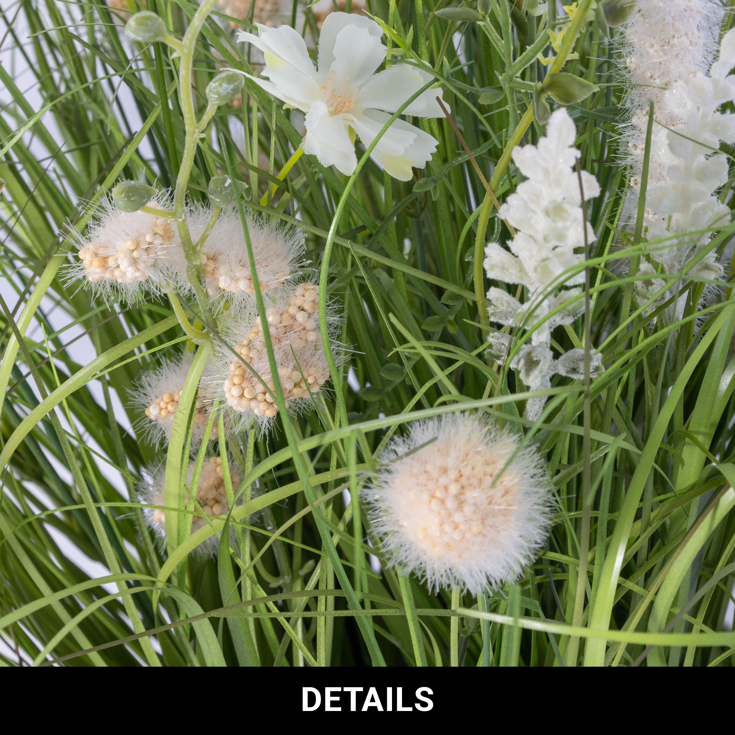 Wiesenblumen - Übertopf weiss - 50cm - 2 Stück