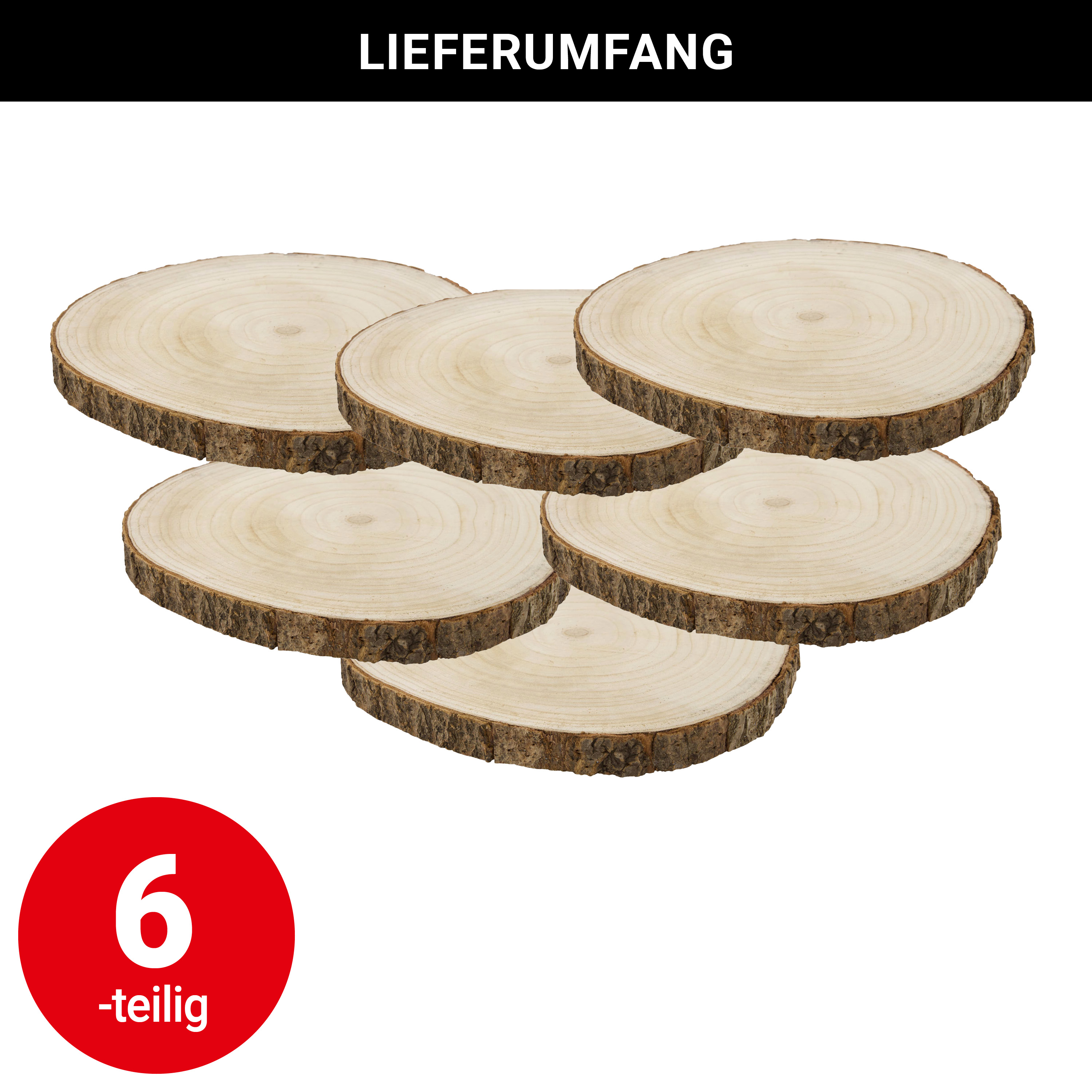 Baumscheibe - Paulownia-Holz - Ø 34,5 cm - VE: 6 Stück