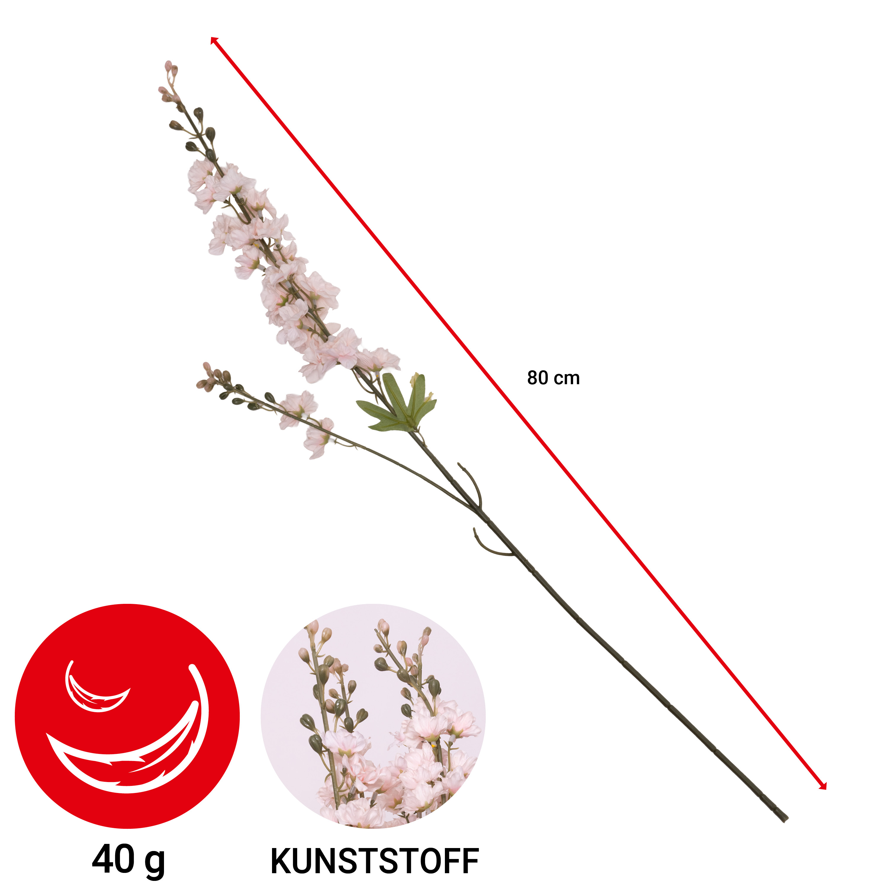 Zweig - Rittersporn - 80 cm - VE: 6 Stück