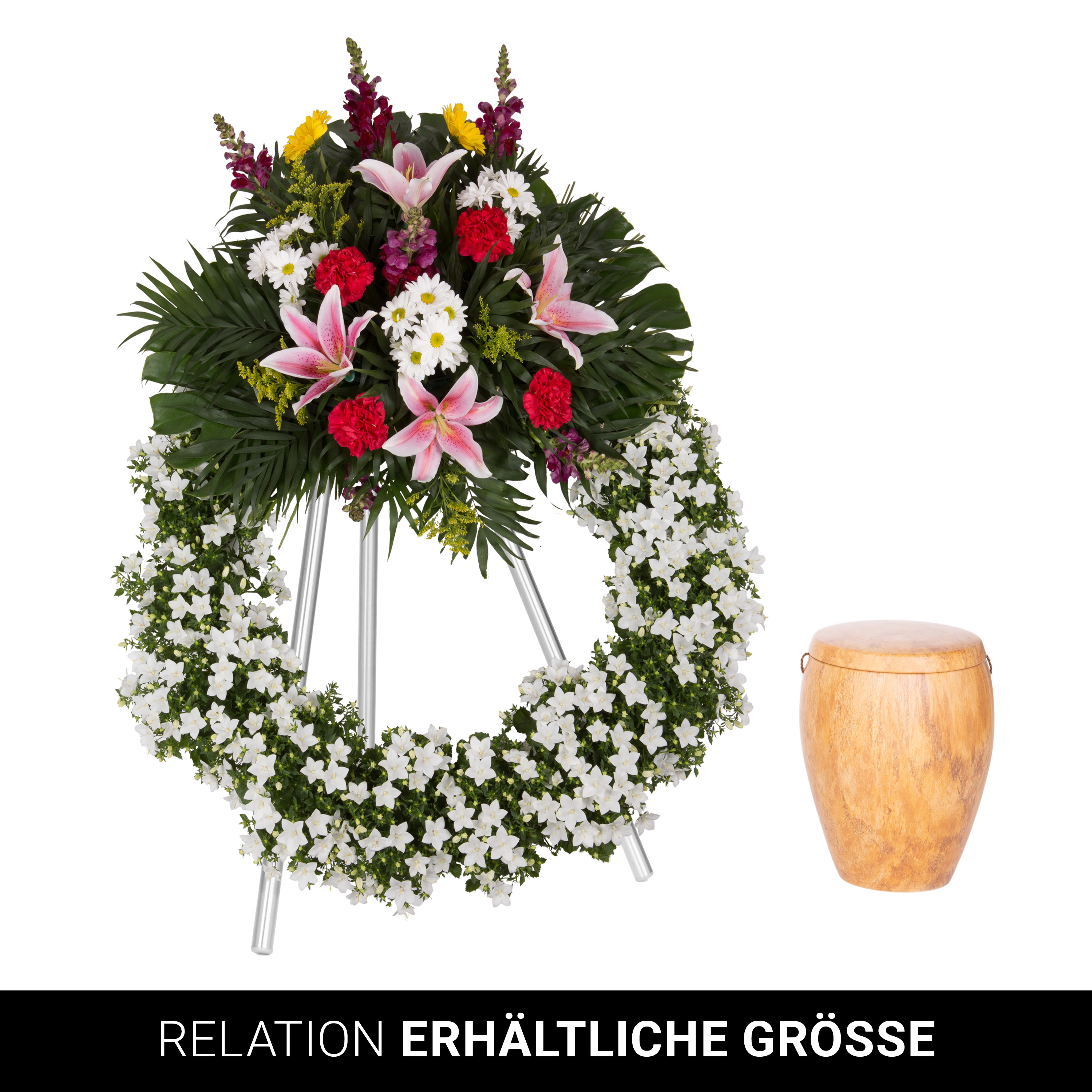 Kranzständer aus Edelstahl - 65cm