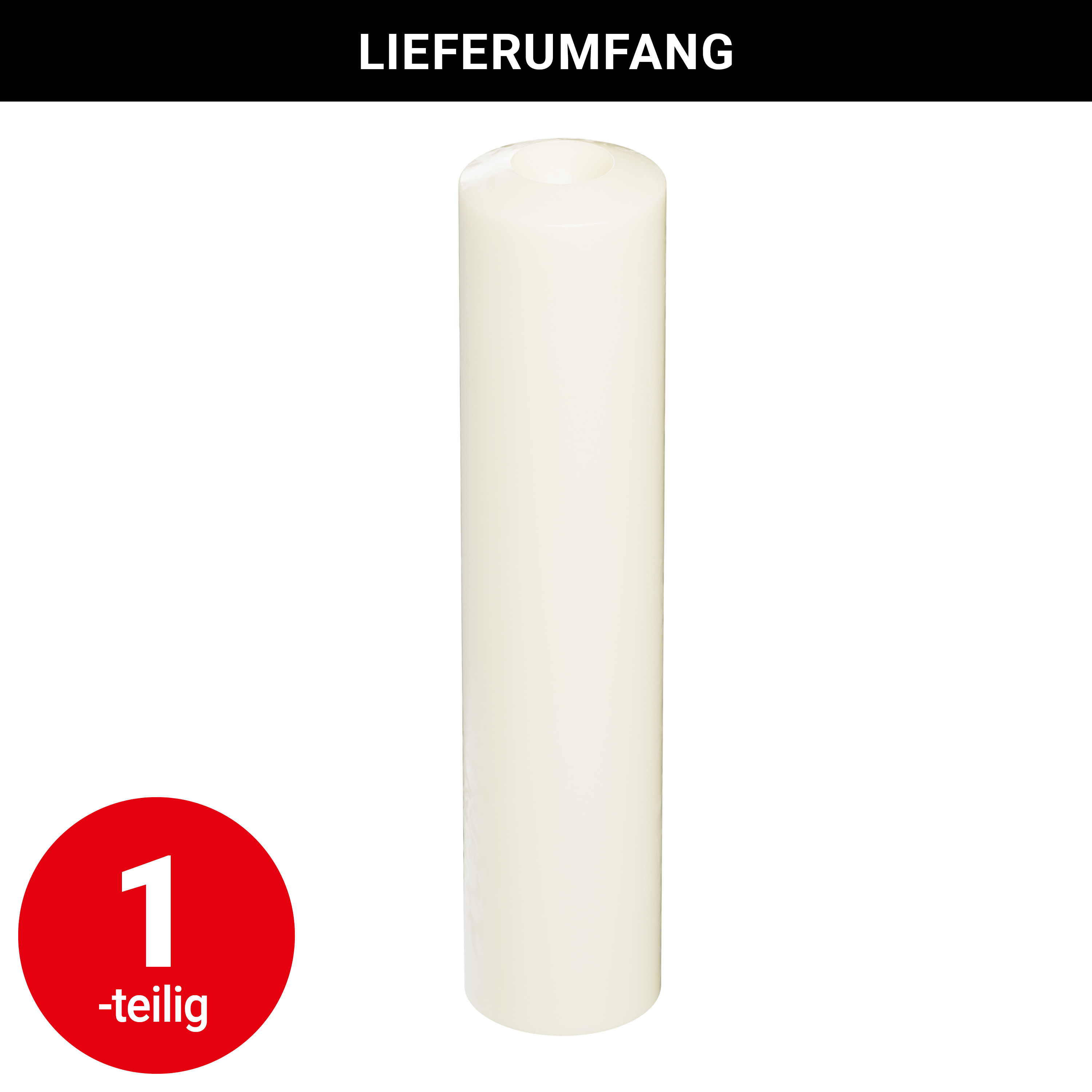 Kerze Tempus - creme - Ø12cm H 55cm