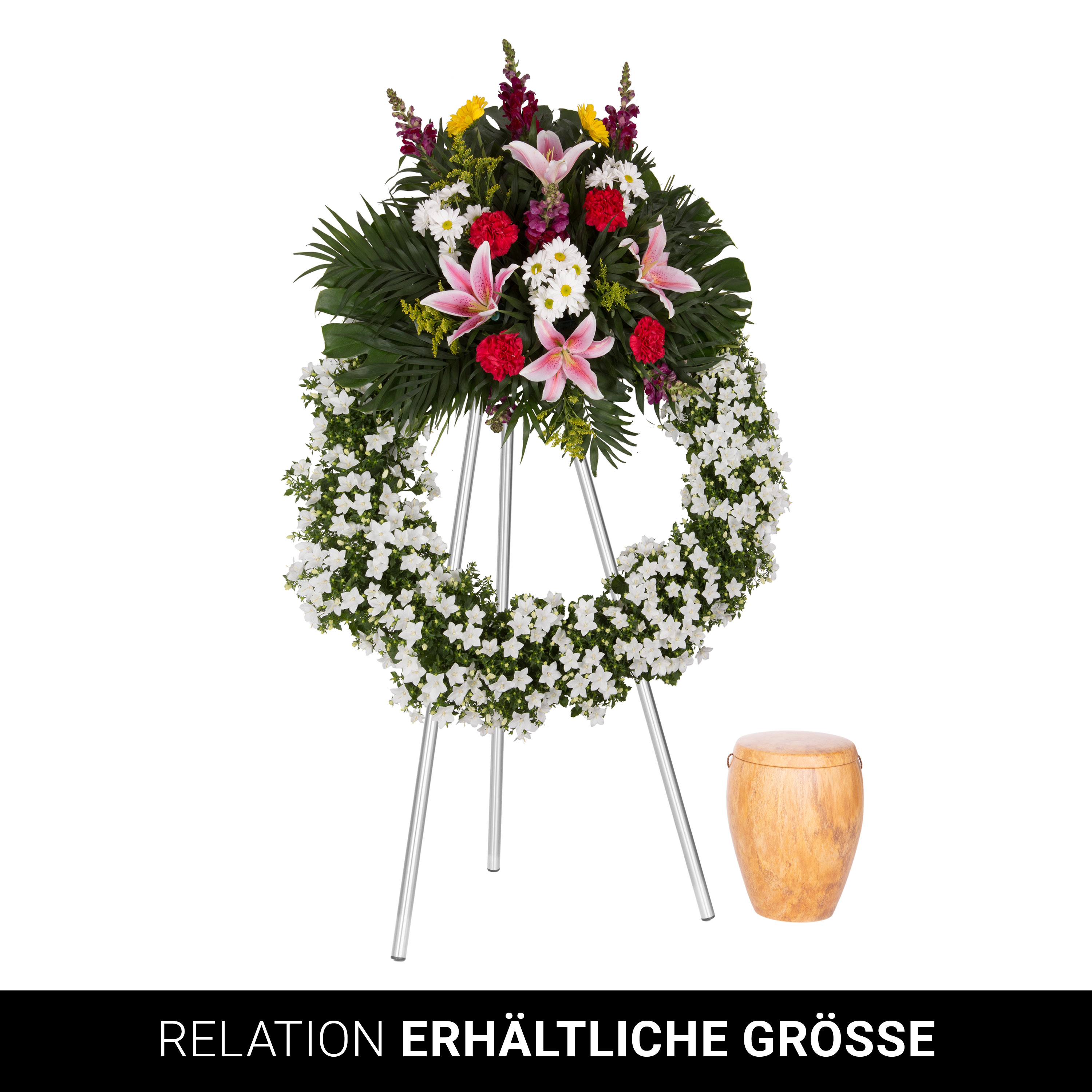 Kranzständer aus Edelstahl - 90cm
