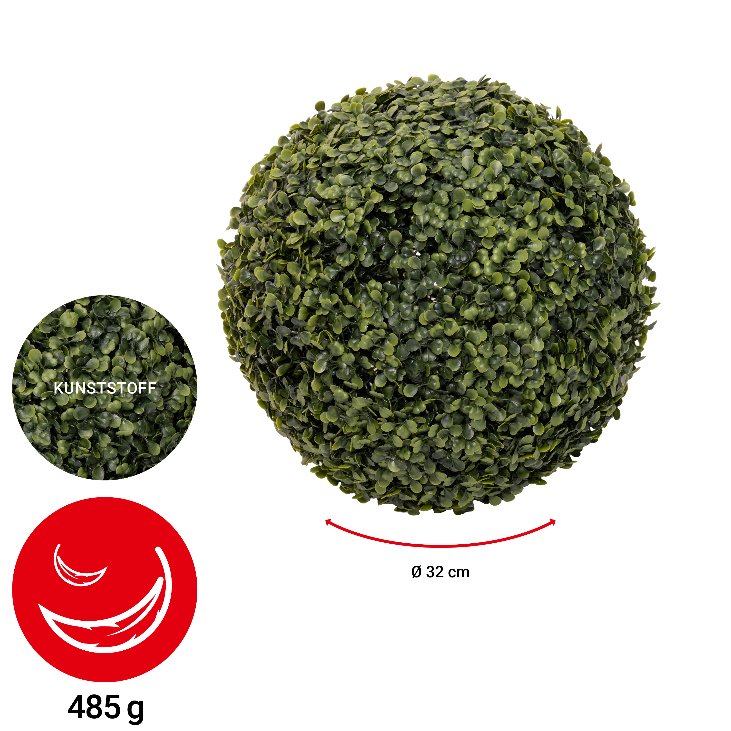 Buchsbaumkugel - 32 cm - VE: 2 Stück