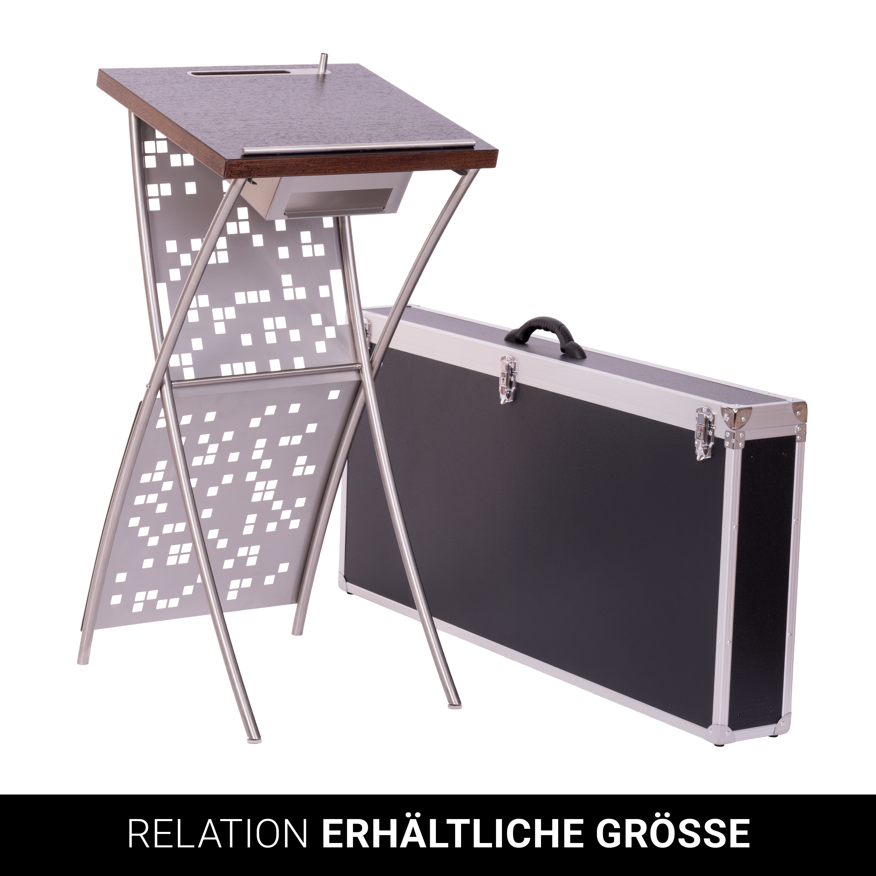 Kondolenzpult  Wenge mit Stifthalter und Trauerkartenschlitz - Motiv Pixel