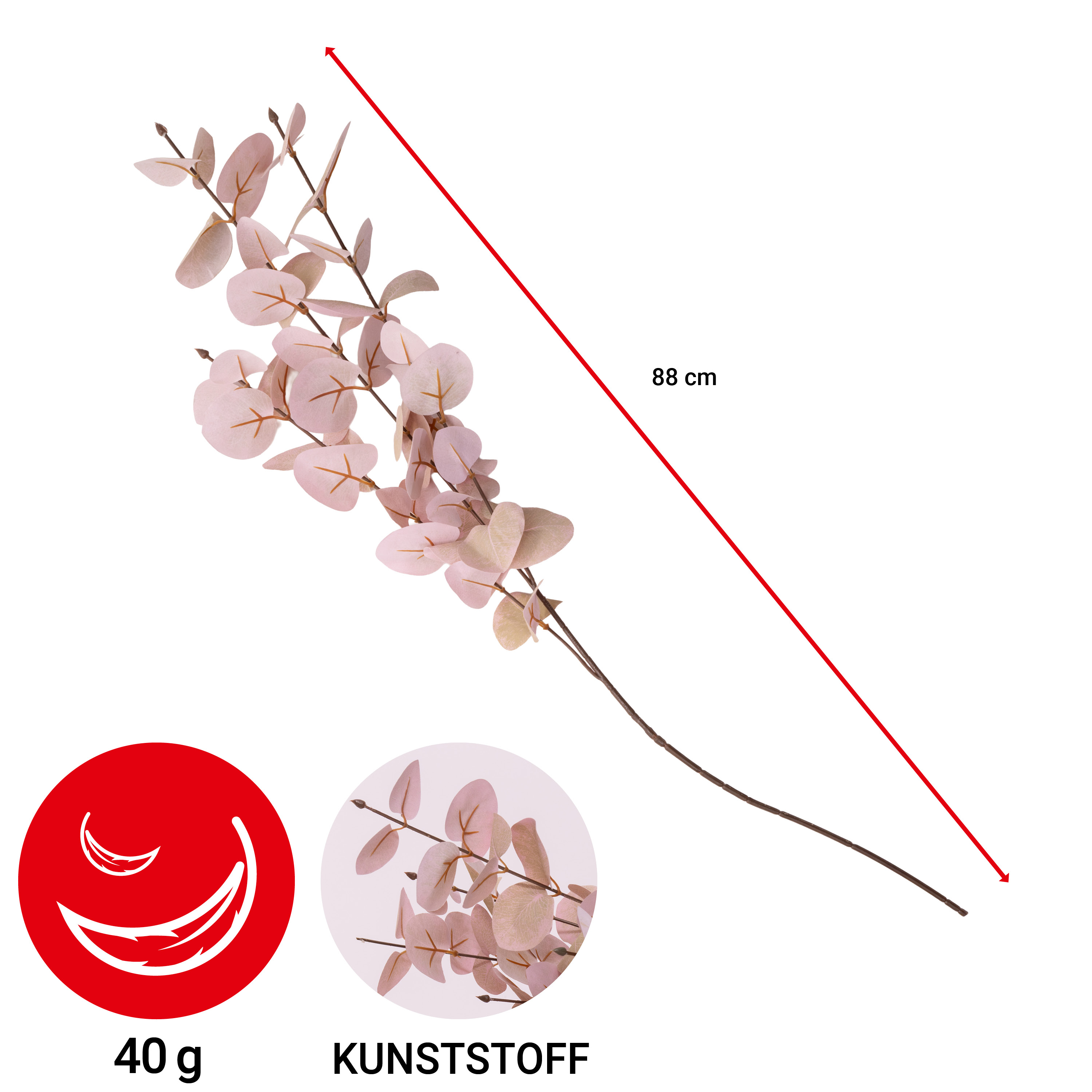 Zweig - Eukalyptus - 88 cm - VE: 6 Stück