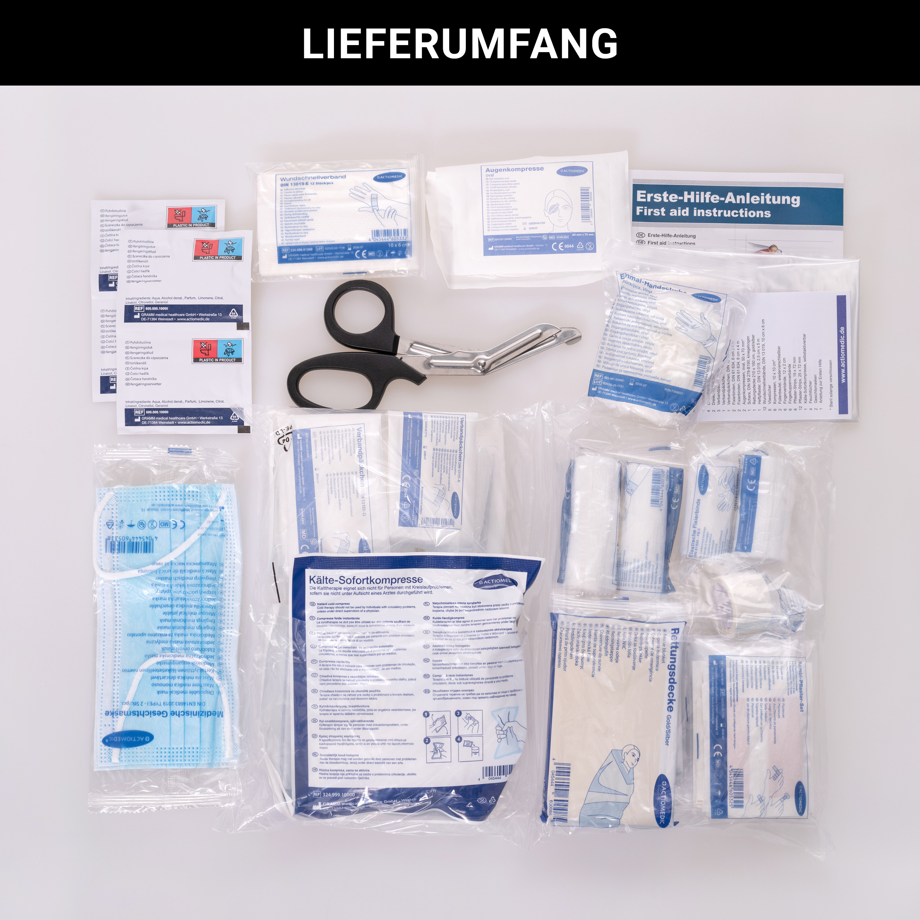 Verbandkasten für Betriebe DIN 13 157 - mit Wandhalterung
