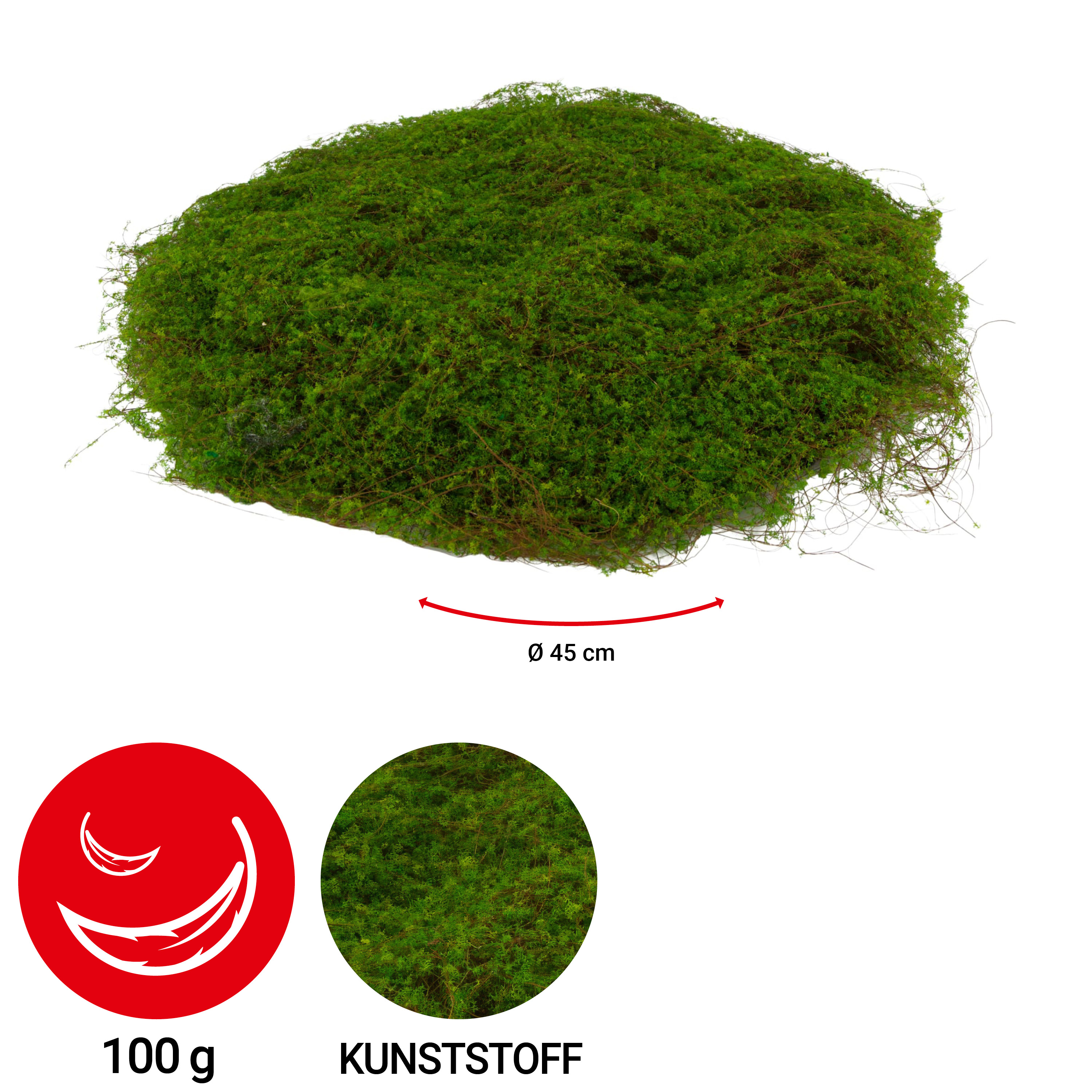 Moosteppich - rund - Ø 45 cm - VE: 6 Stück