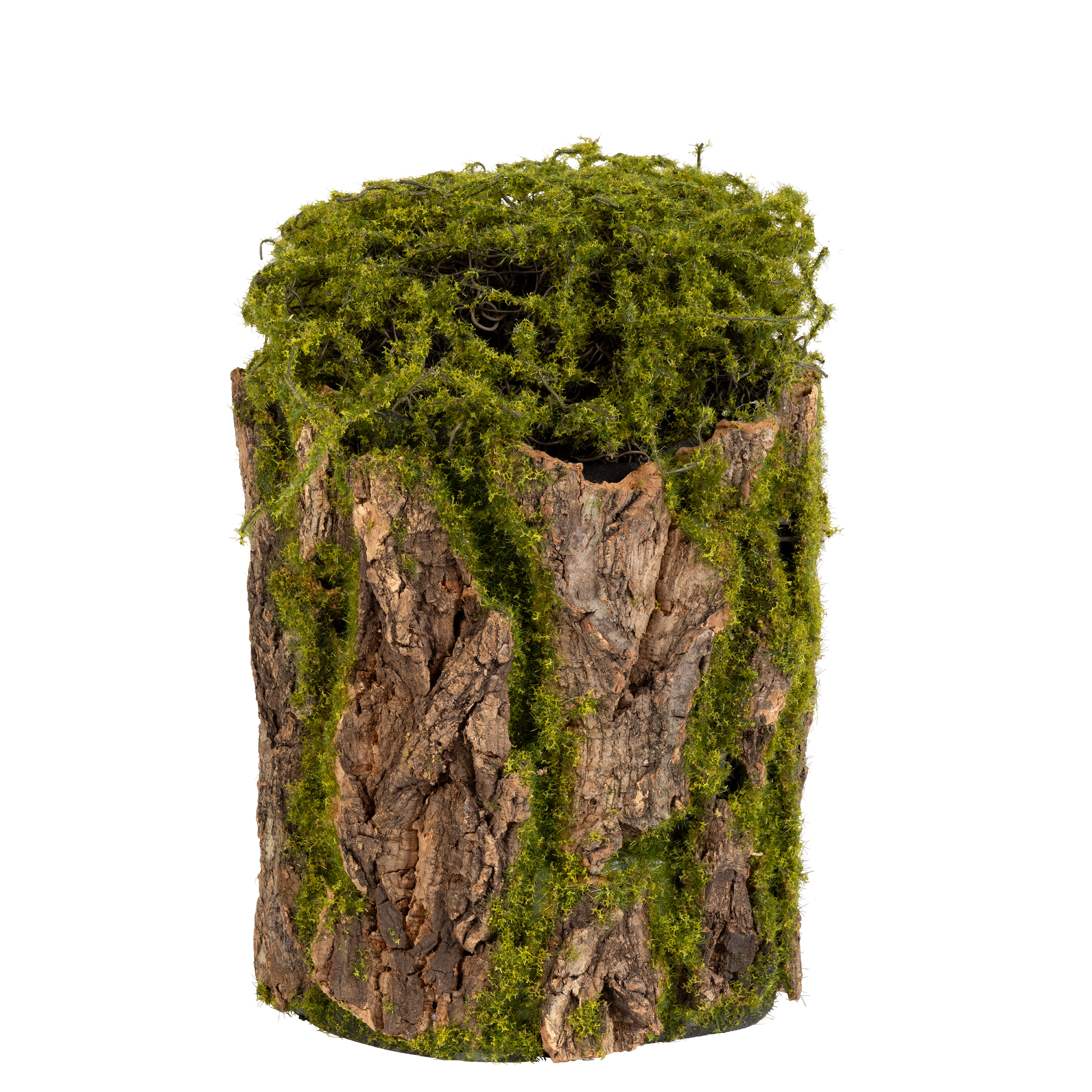 Holzstamm mit Moos - 25cm
