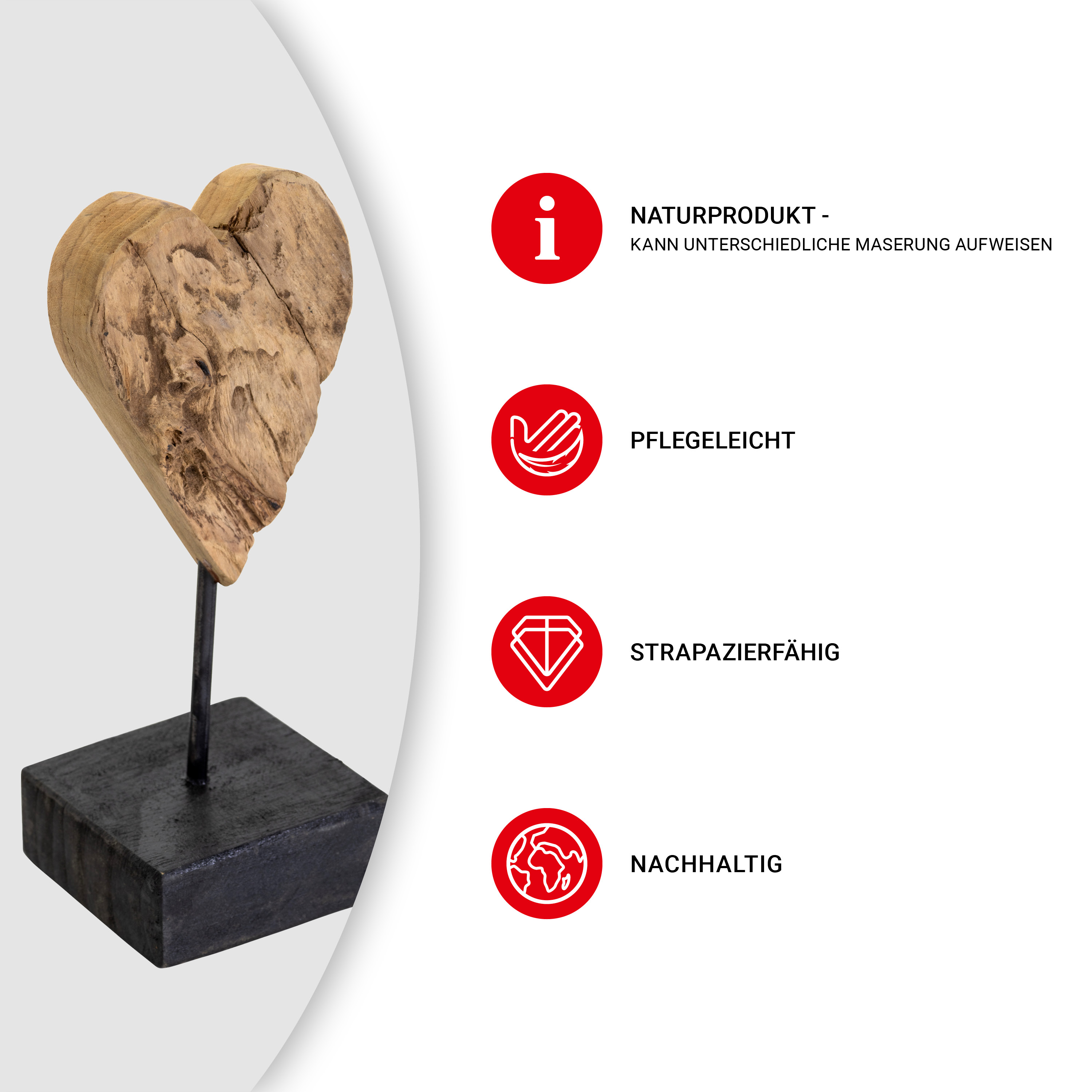 Aufsteller - Herz - 26 cm - VE: 1 Stück