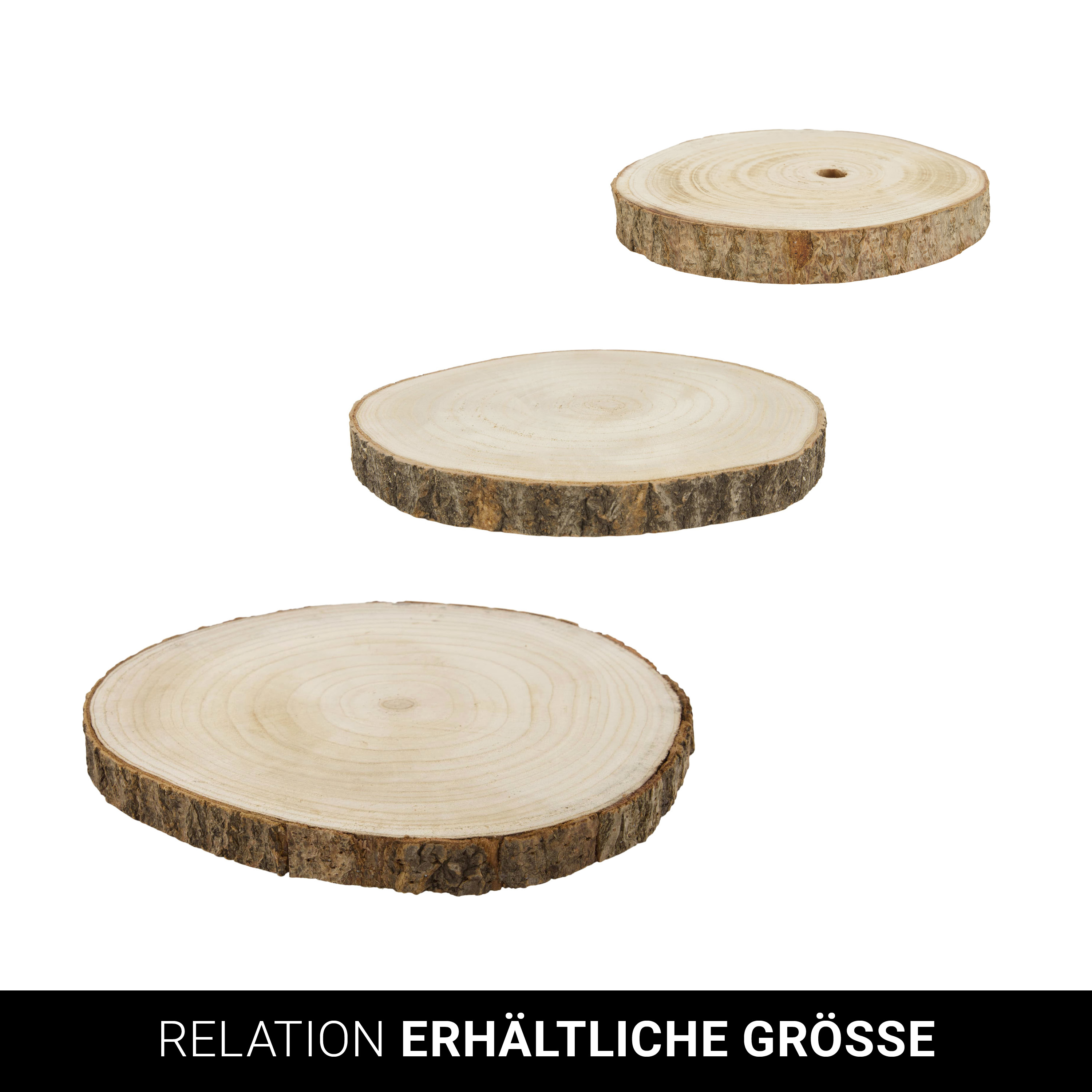 Baumscheibe - Paulownia-Holz - Ø 34,5 cm - VE: 6 Stück