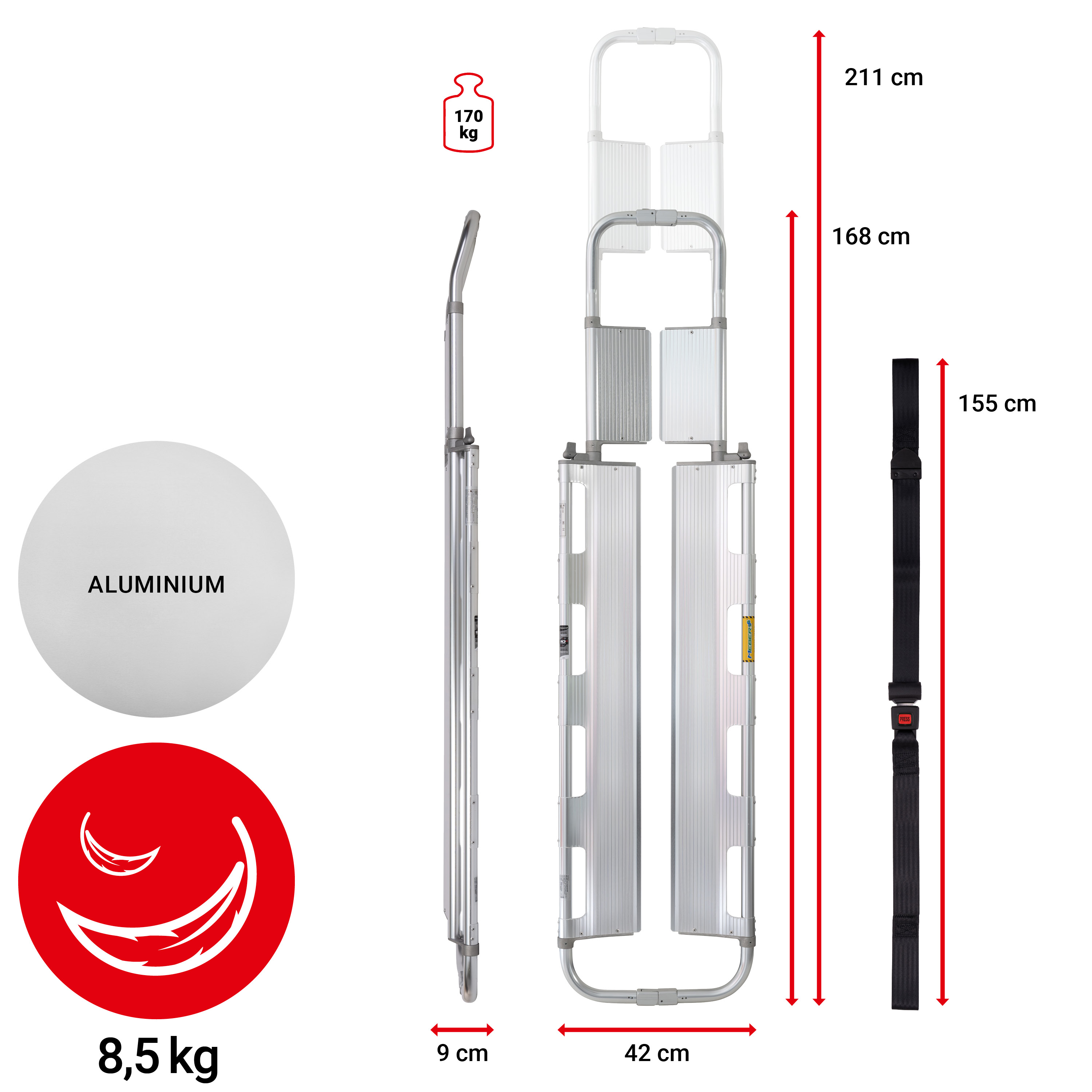 Schaufeltrage - Aluminium