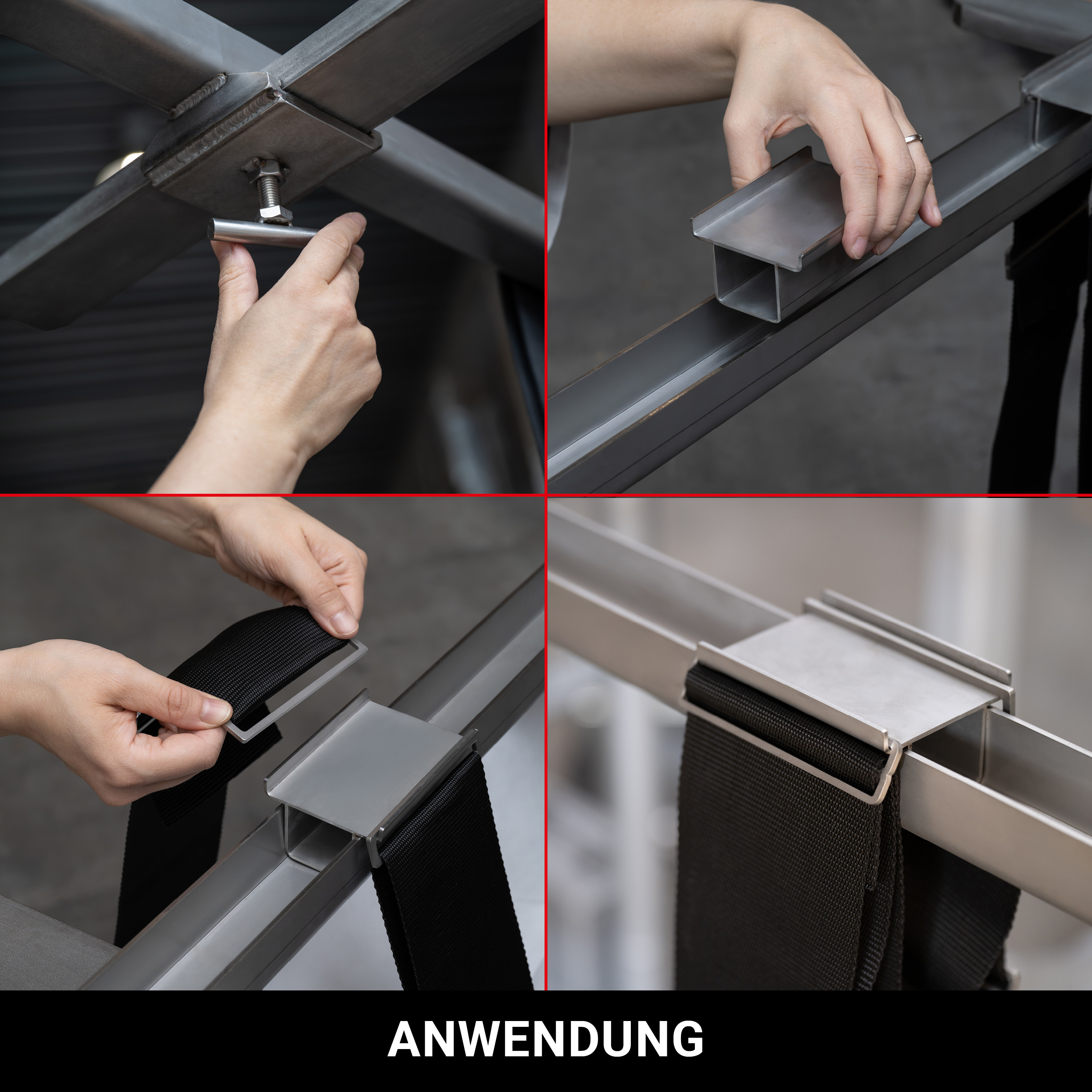 Körperhebevorrichtung mit 4 Schlaufen für Sarghubstapler