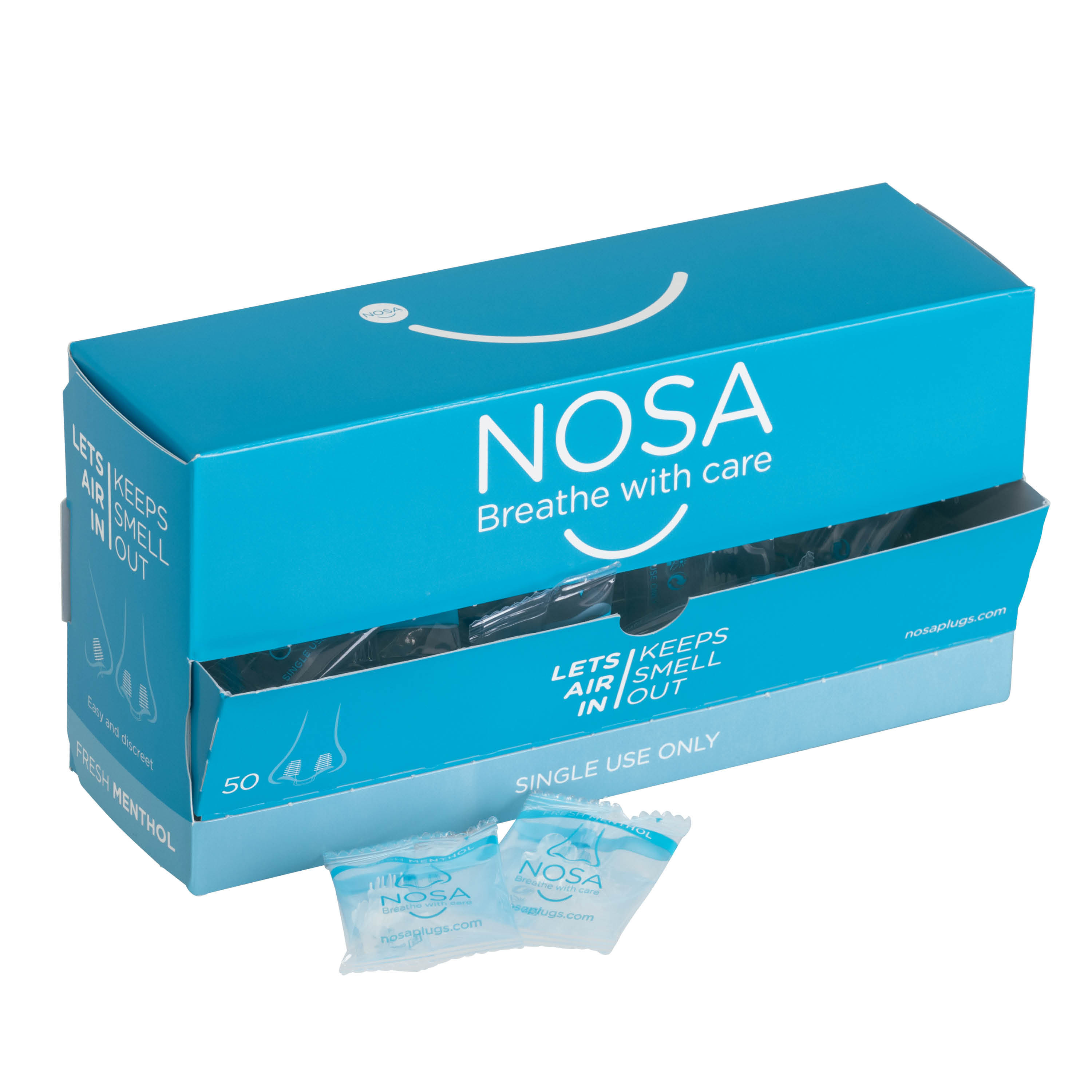 Nosa Plugs Nasenstöpsel Menthol - 50 Stück