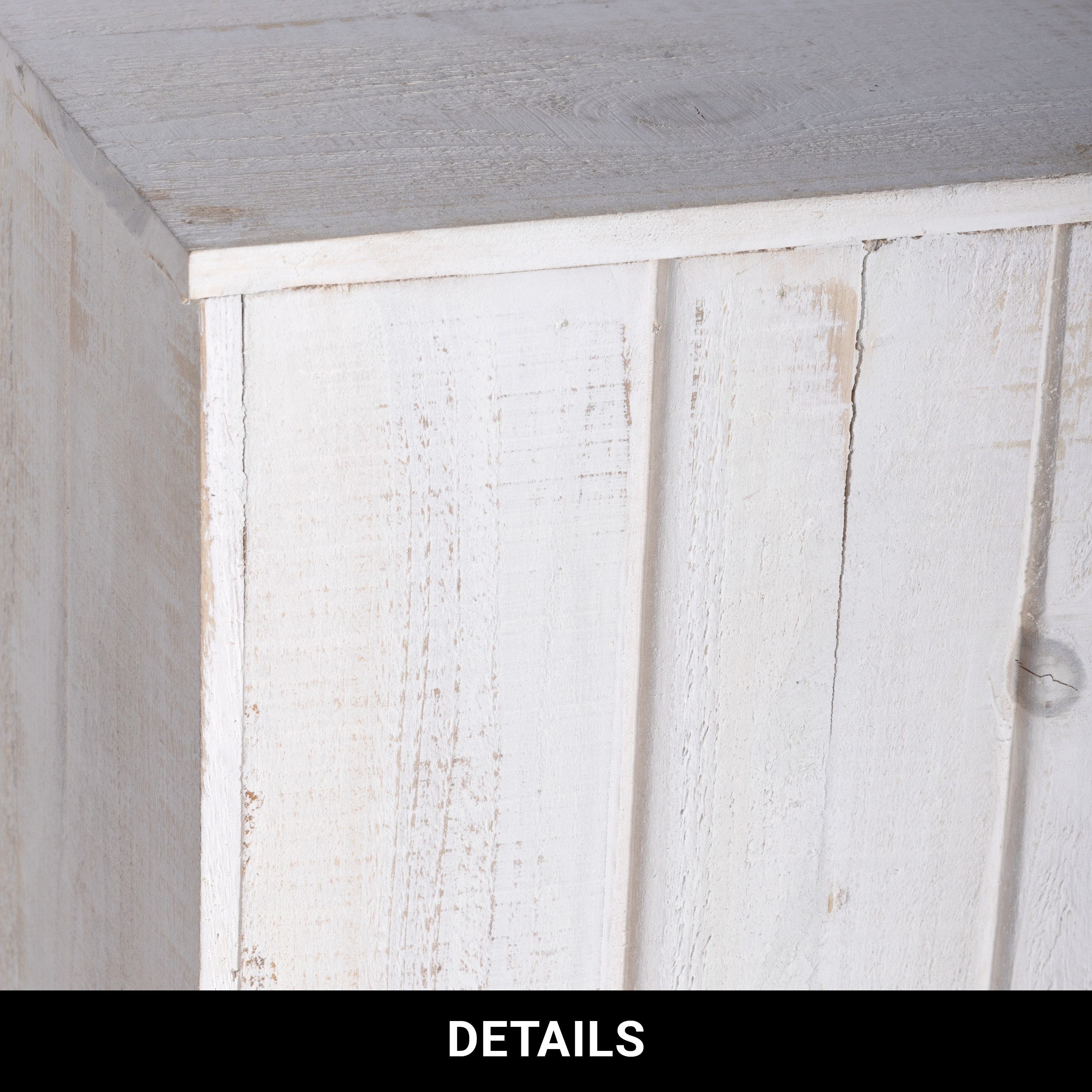 Dekosäule „Shabby Nature Holz"- weiss - 3er Set