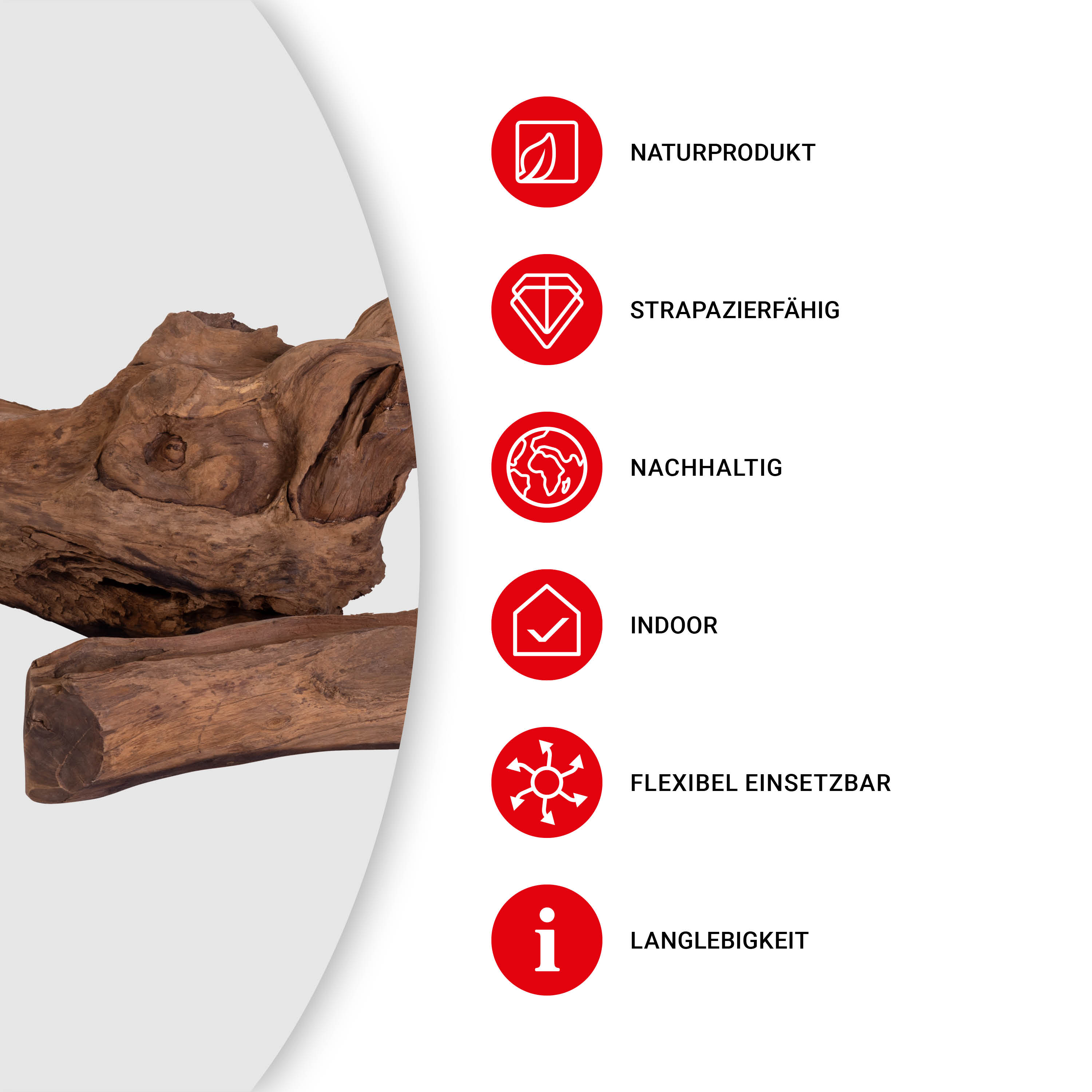 Treibholz - Naturform - Set: 2-teilig