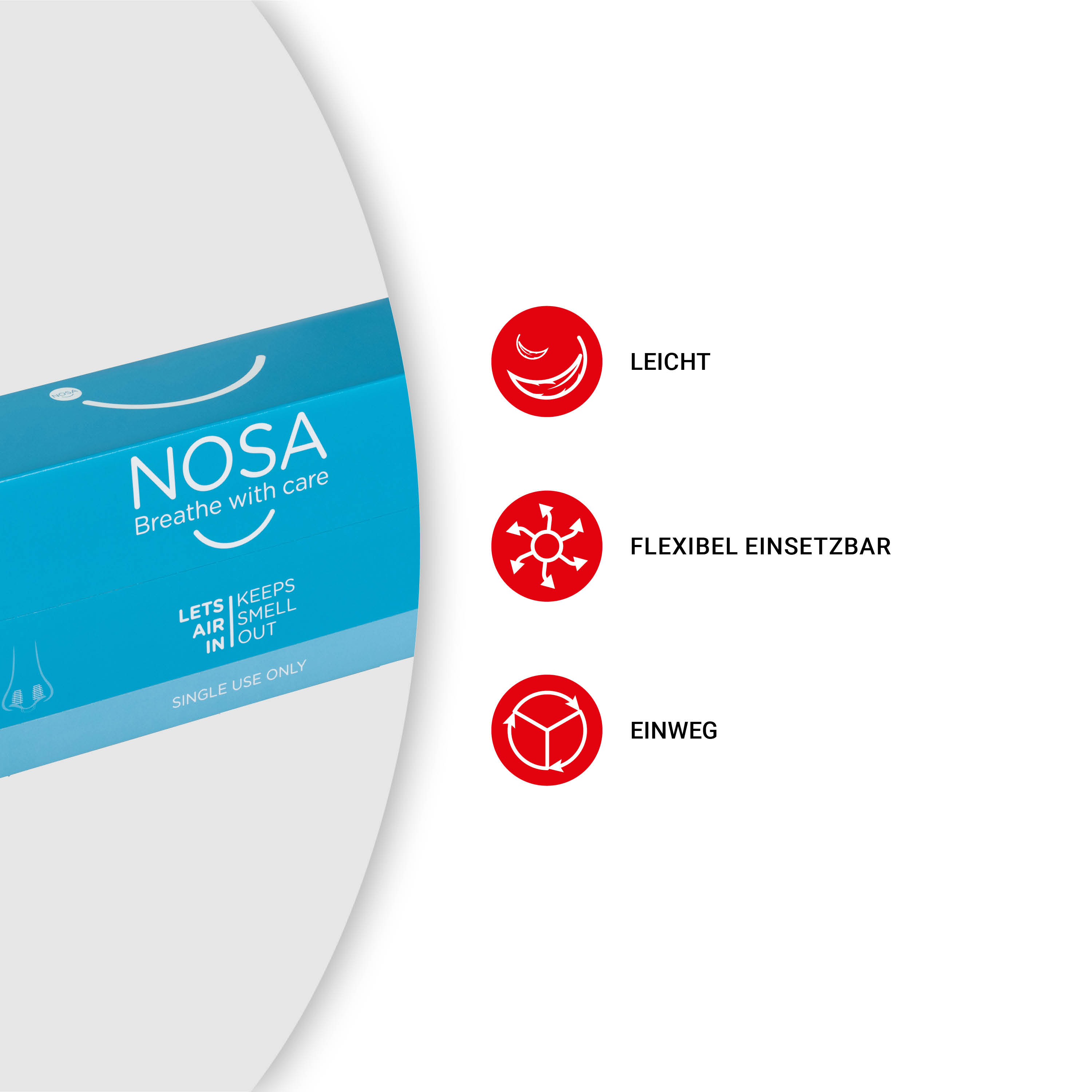 Nosa Plugs Nasenstöpsel Menthol - 50 Stück